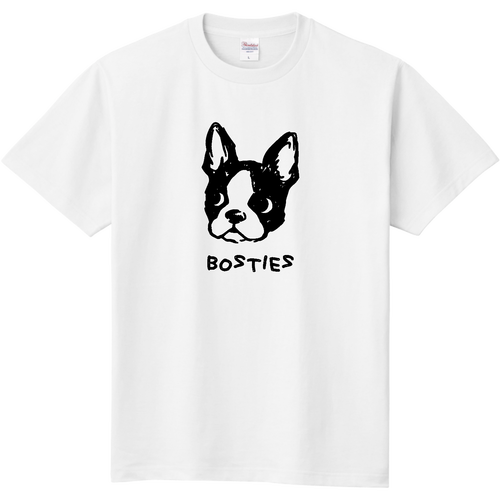 ボストンテリア フェイス BK 定番Ｔシャツ