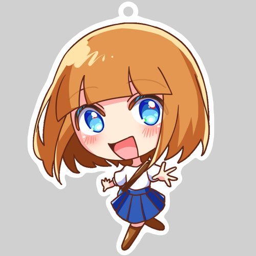 ミニキャラキーホルダー(10cm) ダイカットアクリルキーホルダー(10×10cm)