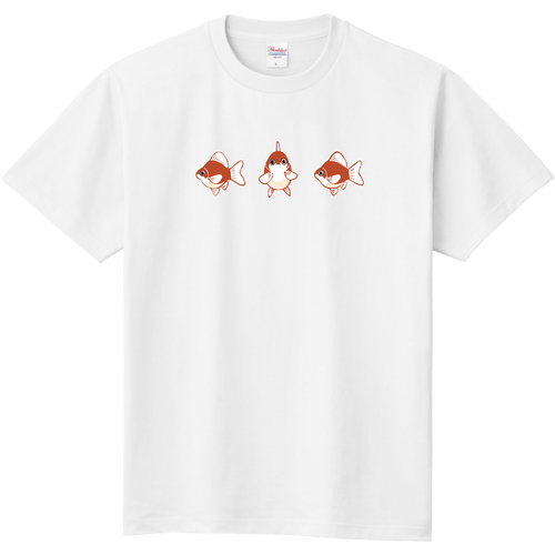 金魚イラスト　玉サバＴシャツ 定番Ｔシャツ