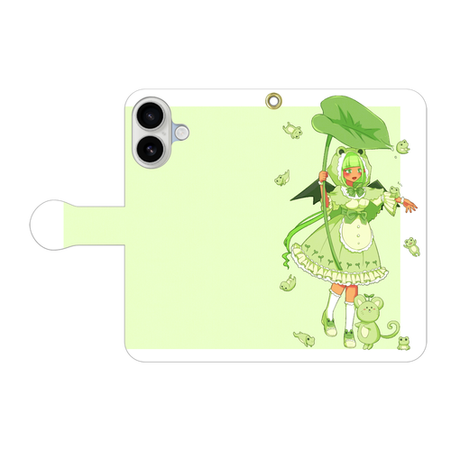 カエルちゃんのスマホケース 手帳型ベルト付きiPhone17