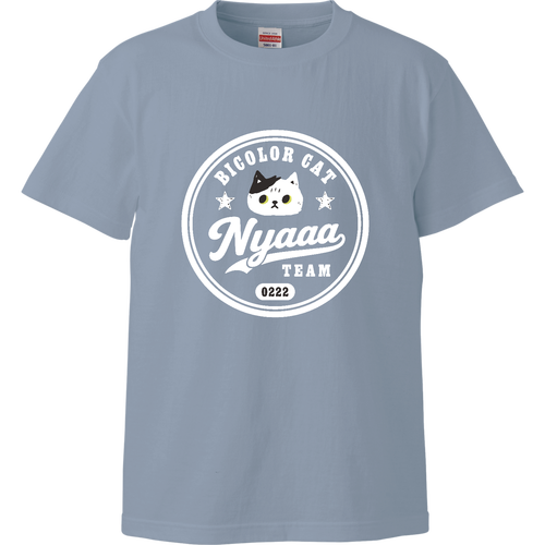 ぶち猫 白黒猫 アメカジ エンブレム WH ハイクオリティーTシャツ