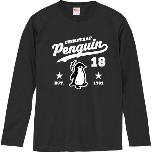 ヒゲペンギンくん アメカジ type03 WH ロングスリーブTシャツ