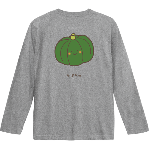 かぼちゃ背面プリント ロングスリーブTシャツ